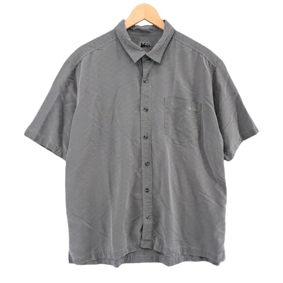 REI Other - REI Modal Blend Shirt Mens Grey Short Sleeve Button Down Size XL
